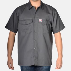 Short Sleeve Button-Up Shirt - Charcoal