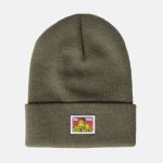 Cuffed Knit Beanie - Moss